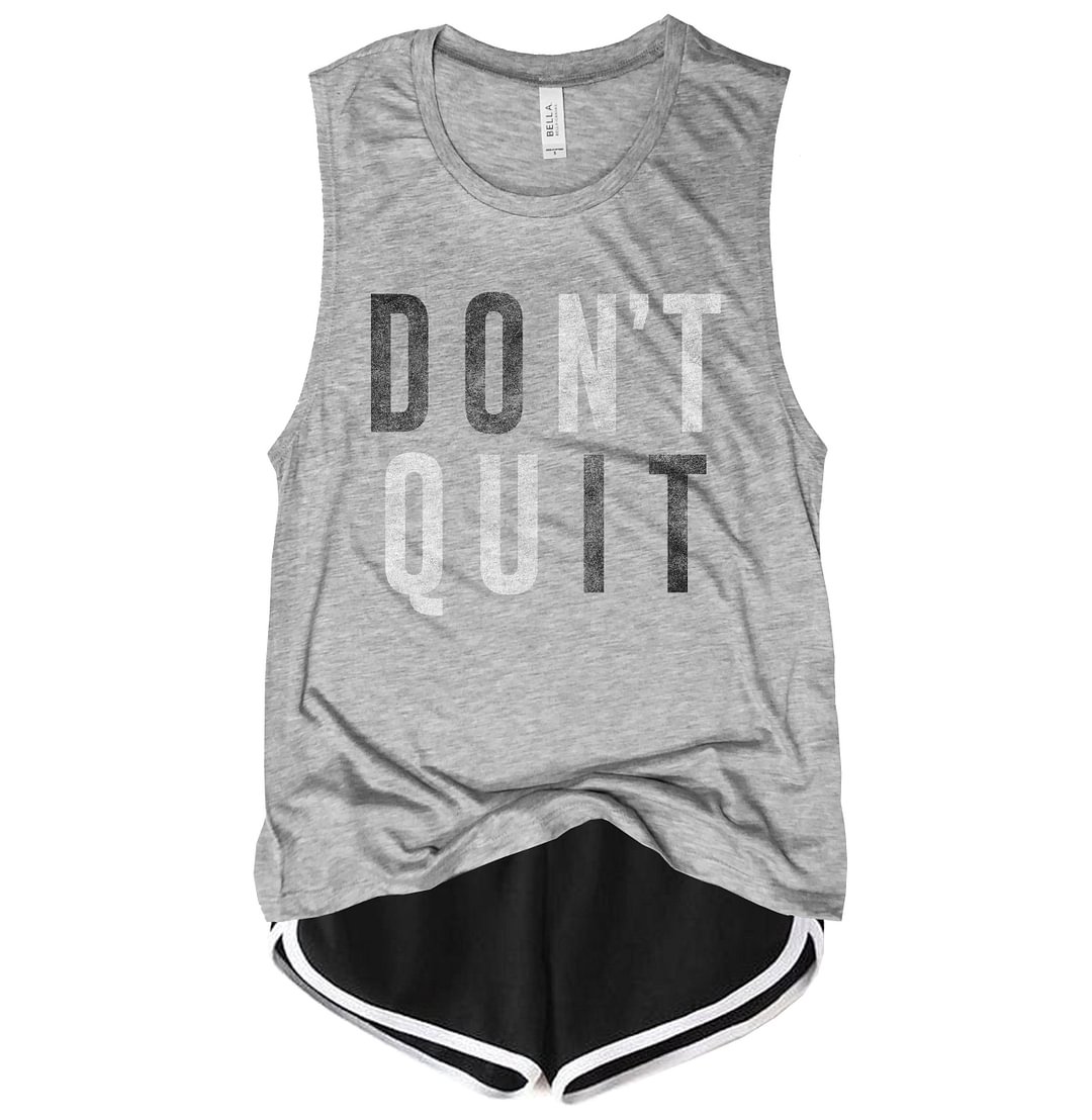 Don't Quit Do It ...Motivational Gym Grey Muscle Tee