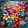 Color Flower-14CT Stamped Cross Stitch 50*50cm tapestrymarket