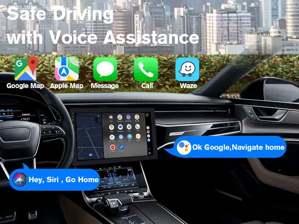 Product Introduction of 10.1" Rotatable Touch Screen Car Stereo Single Din - Android 13. Wireless CarPlay/Android Auto. 4-Core CPU. 2GB+32GB. GPS Navigation. Hi-Fi Sound. Bluetooth 4.2. AHD Backup Camera (Vertical Fit) 8