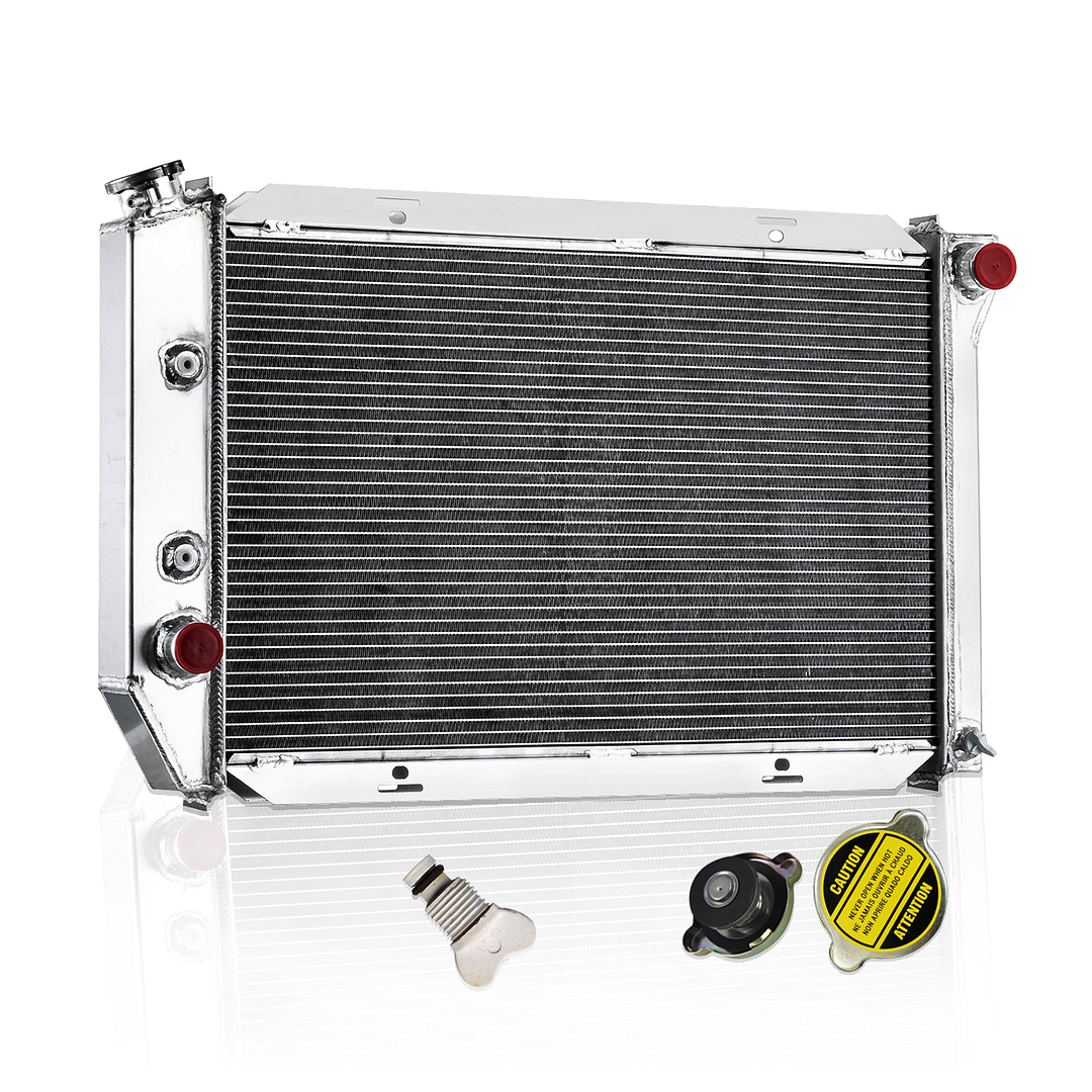 Alloyworks 3 Row Aluminum Radiator For 1969-1973 Ford Mustang Fairlane Torino Mercury V8 20" H x 31-5/8" W