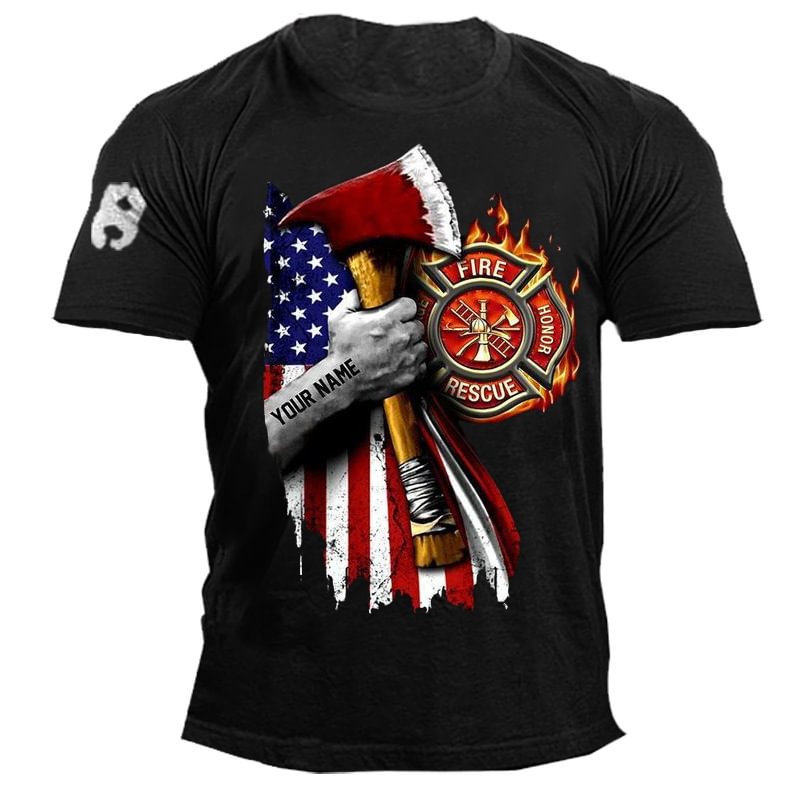 Men's Round Neck Short Sleeve 3D Print T-shirt