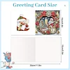 6PCS DIY Diamond Art Greeting Cards Xmas Atmosphere Congratulations Cards & Gift