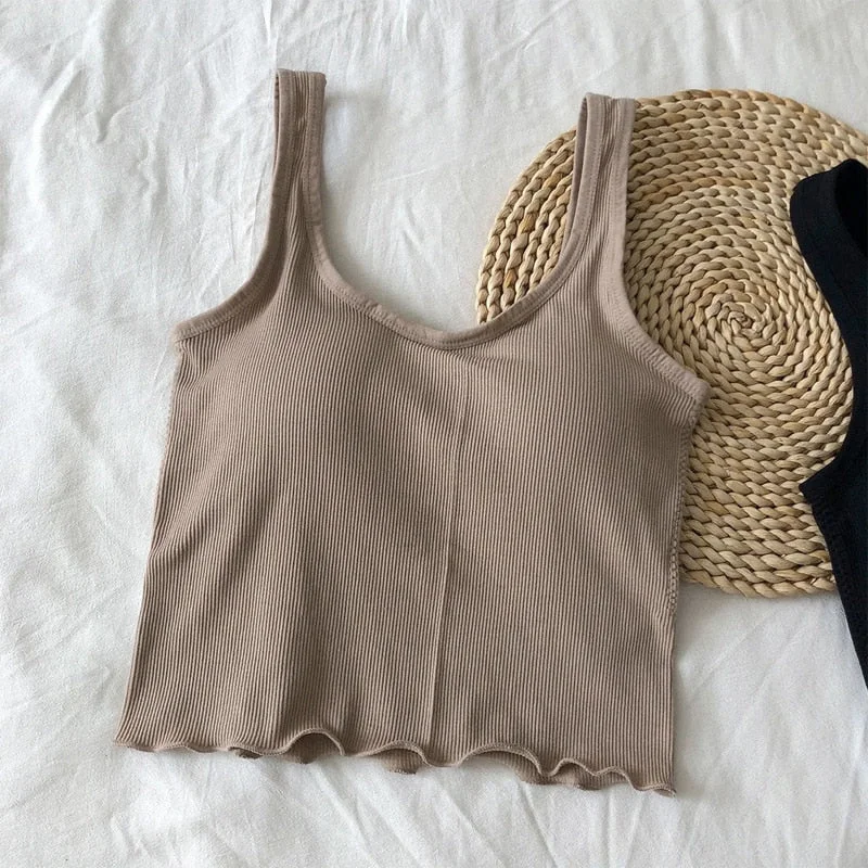 VOTERBO Lingerie Sexy Seamless Bra Push Up Bralette Women's Underwear Sports Crop Top Ruffle Vest Brassiere Cute Girl Bralet