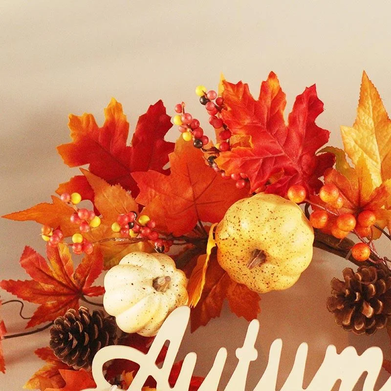 Maple Leaf Garland Autumn Pumpkin Hanging Halloween Garland Home Decor