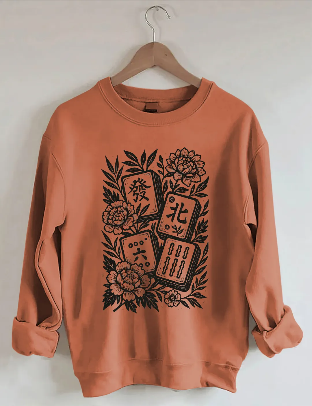 Mahjong Floral Game Night Sweatshirt