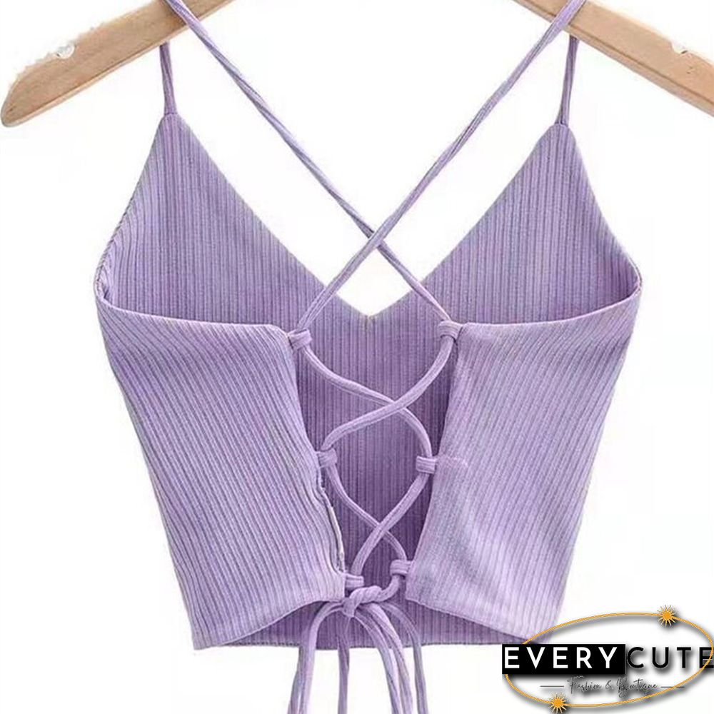 New Women Crop Tops Y2K Aesthetic Sexy Cute Summer Halter Solid Camis Fashion Casual Female Sleeveless Corset Top Tank Tops