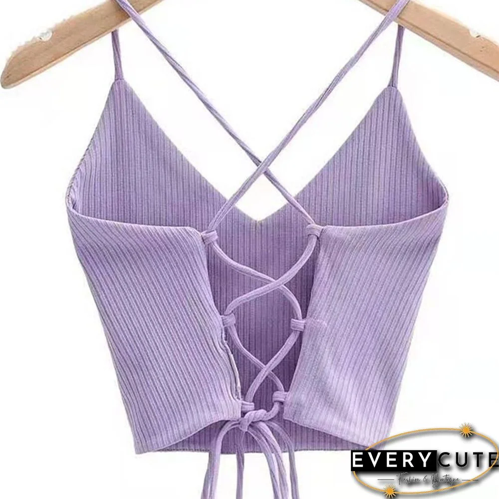 New Women Crop Tops Y2K Aesthetic Sexy Cute Summer Halter Solid Camis Fashion Casual Female Sleeveless Corset Top Tank Tops