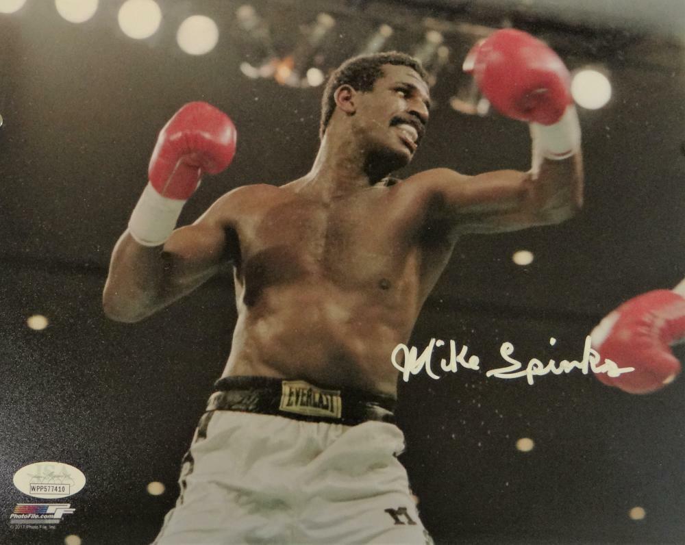 Michael Spinks Autographed 8x10 In Ring Photo Poster painting - Jsa W Auth *White