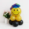 10PCS Graduation Party Decoration Cartoon Black Golden Aluminum Film Latex Balloons Celebration Supplies
