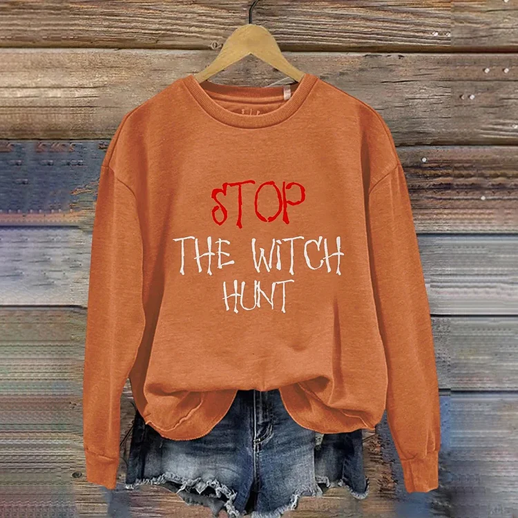 Simpfit Stoppen Sie die Hexenjagd. Lässiges Sweatshirt