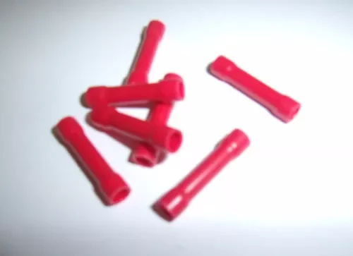 Pornhint (100) Wire Butt Connectors Red Vinyl 22-18 Gauge AWG Ga Car Radio Terminals New New