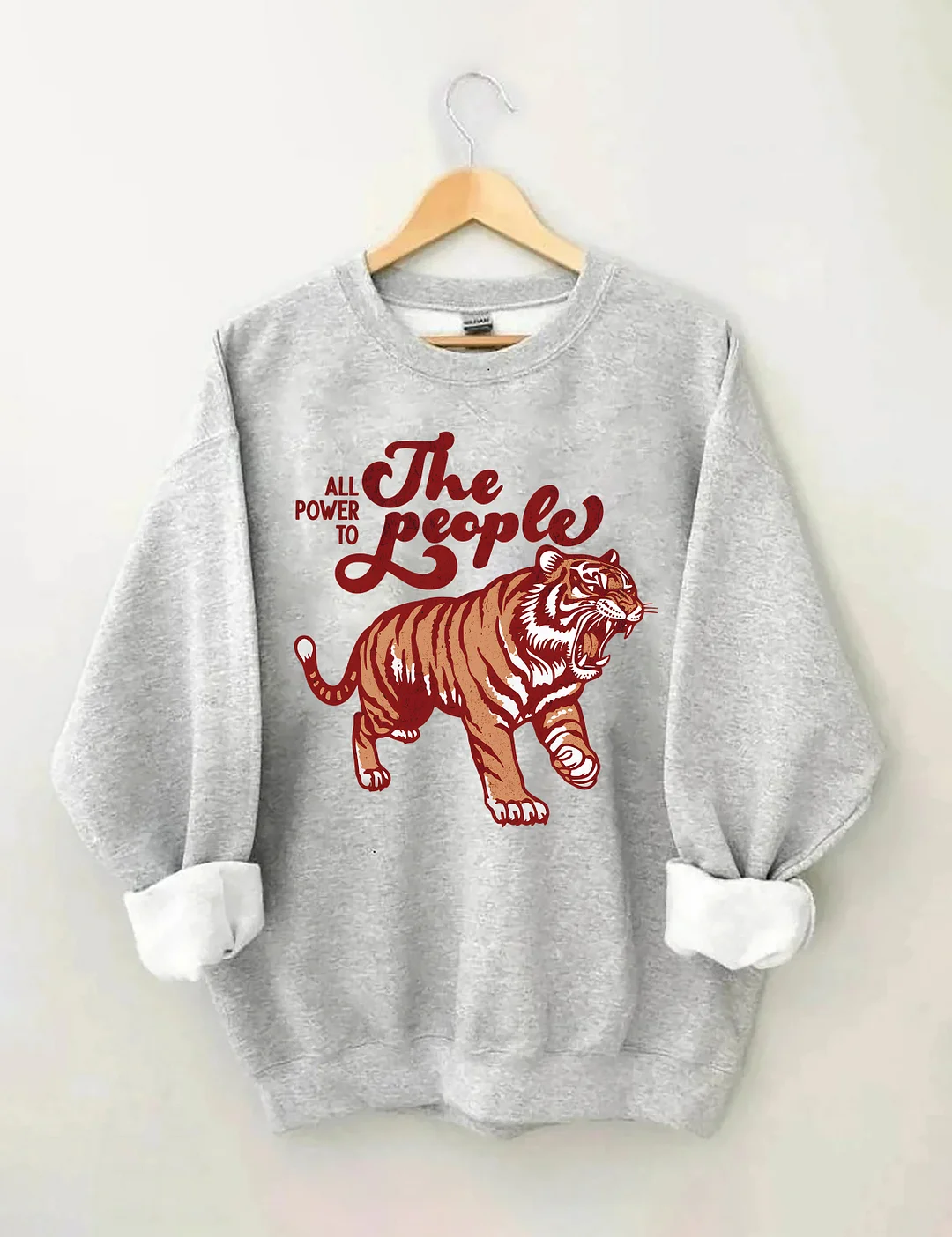 All Power To The People Tiger Sweatshirt