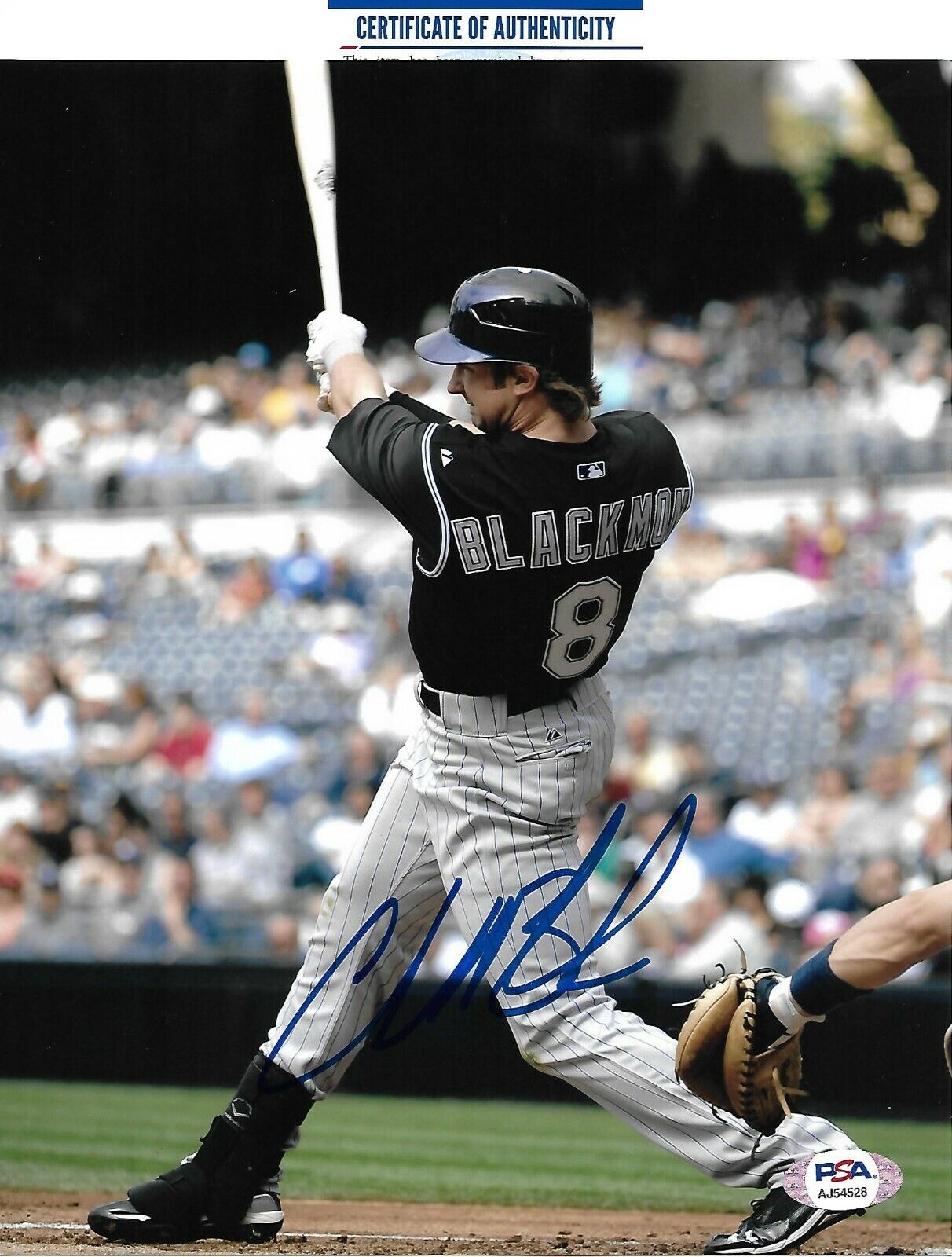 CHARLIE BLACKMON signed ALL STAR COLORADE ROCKIES 8X10 Photo Poster painting w/ COA PSA AJ54528