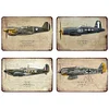 4PCS Airplane - Vintage Metal Signs Set - 20*30cm