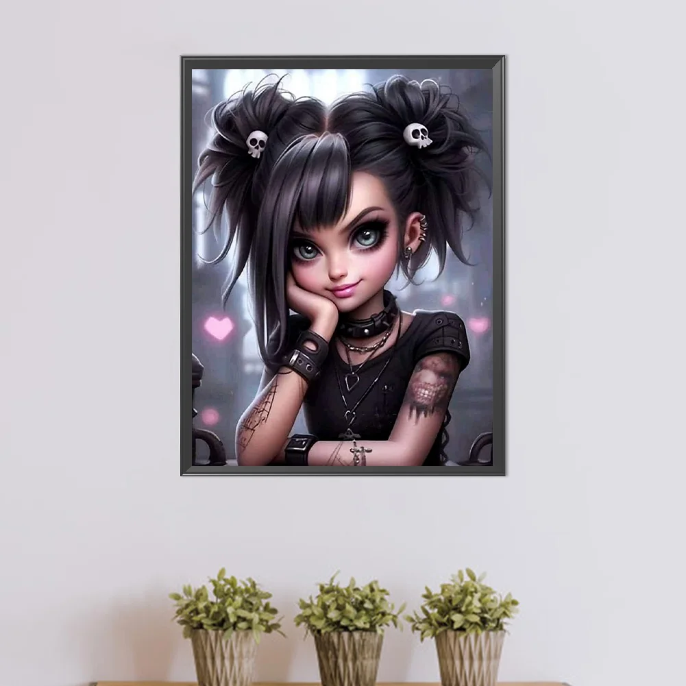Full Round Diamond Painting 40*50cm - Sweet Cool Girl
