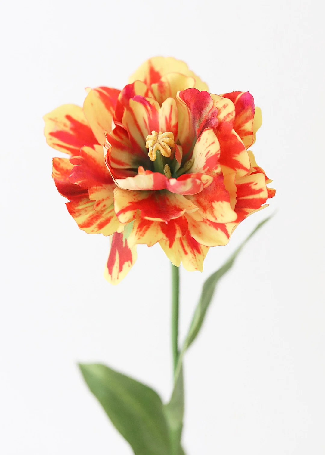 Red Yellow Artificial Tulip Flower - 25"