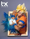 Dragon Ball Decoration Flame Series Son Goku & Fat Buu with LED - Dragon Ball - tx Studio