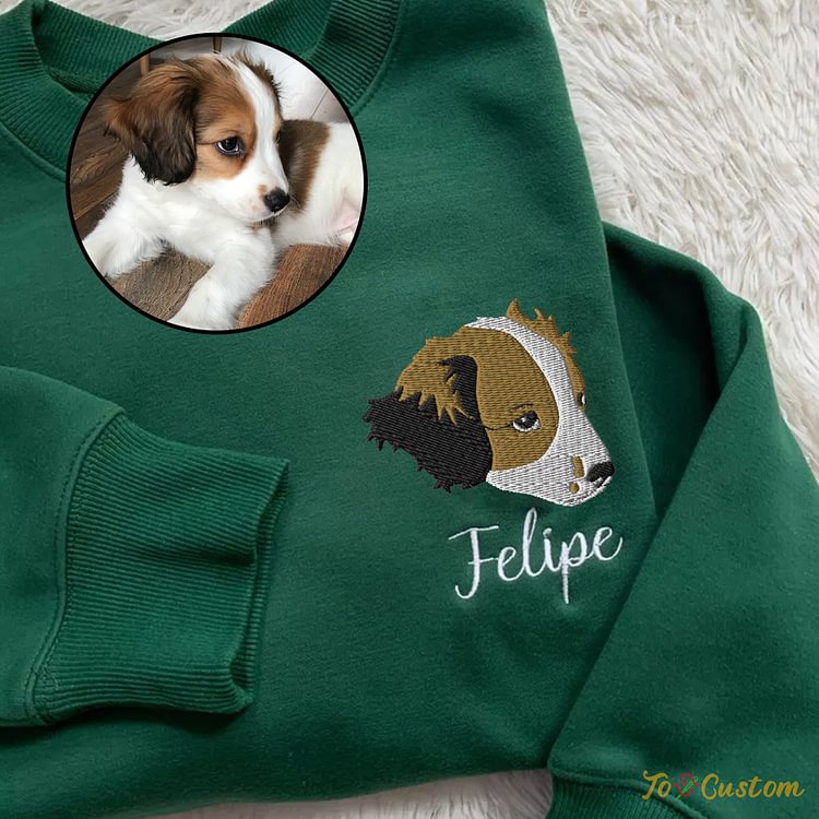 TOSCUSTOM™ Custom Kooikerhondje Embroidered Sweatshirt Gift for Dog lovers