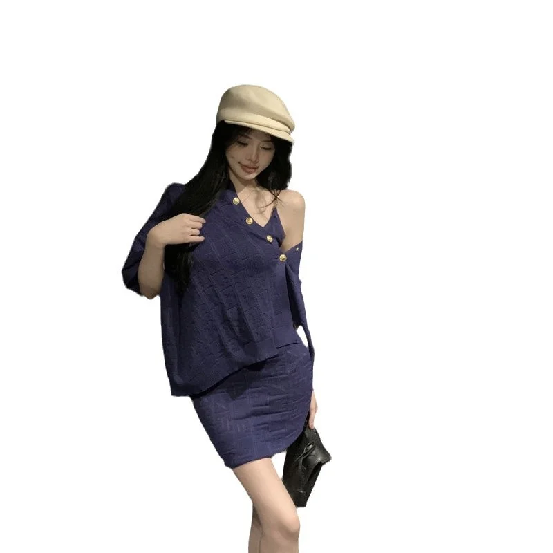 Uveng Uveng Mother Feels Casual Autumn New Beautiful Cardigan Dress Daily Simple Personality Multi-Wear Knitted Dress