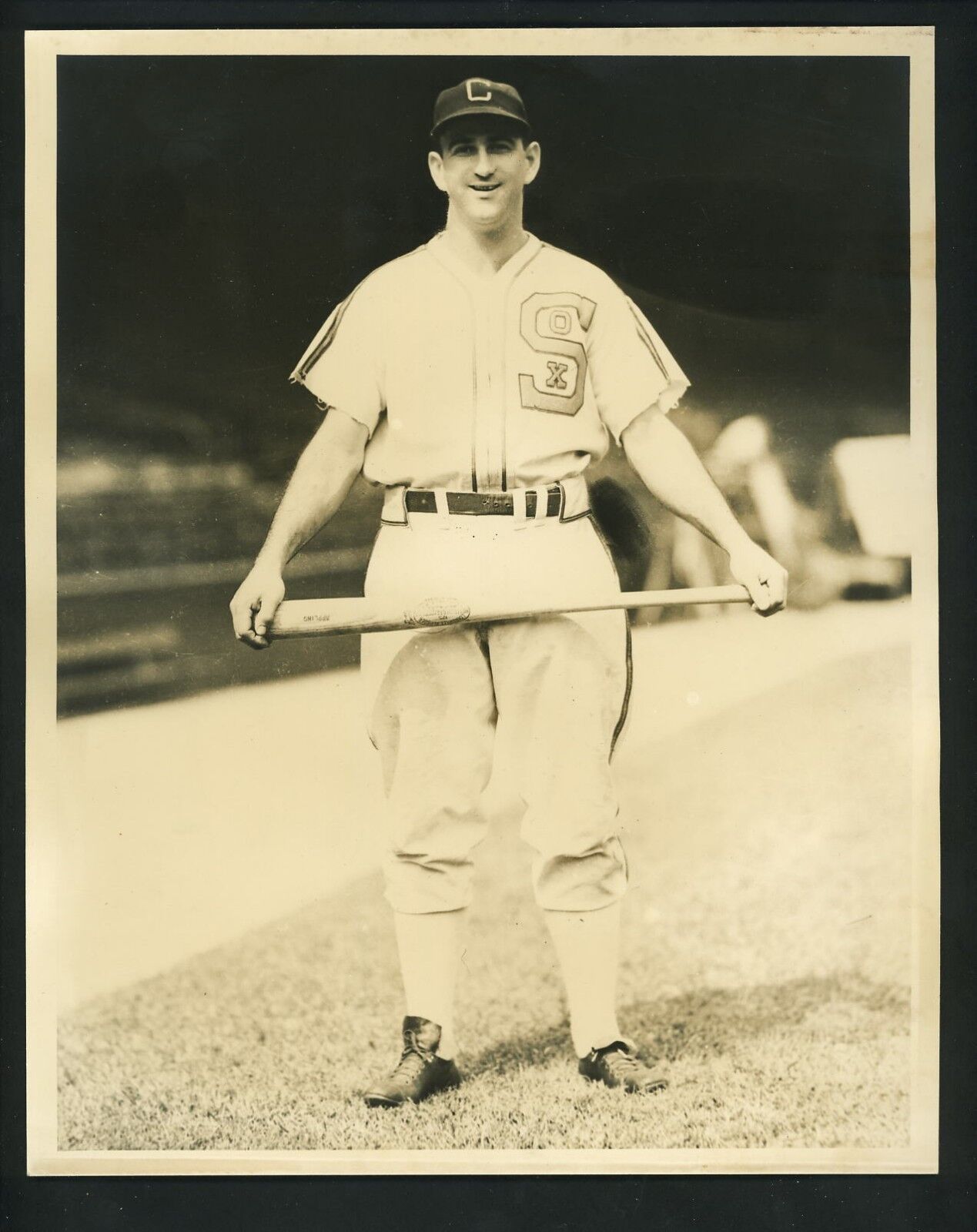 Luke Appling Burke & Brace Press Original Photo Poster painting circa 1940's Chicago White Sox