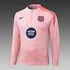2025/2026 Barcelona Half-Pull Training Suit Pink Jersey Set