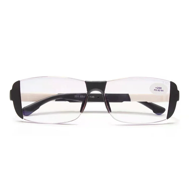 YOOSKE TR Magnetic Therapy Bifocal Reading Glasses Women Men Rimless Anti Blue Presbyopia Eyeglasses Unisex Double Light Eyewear