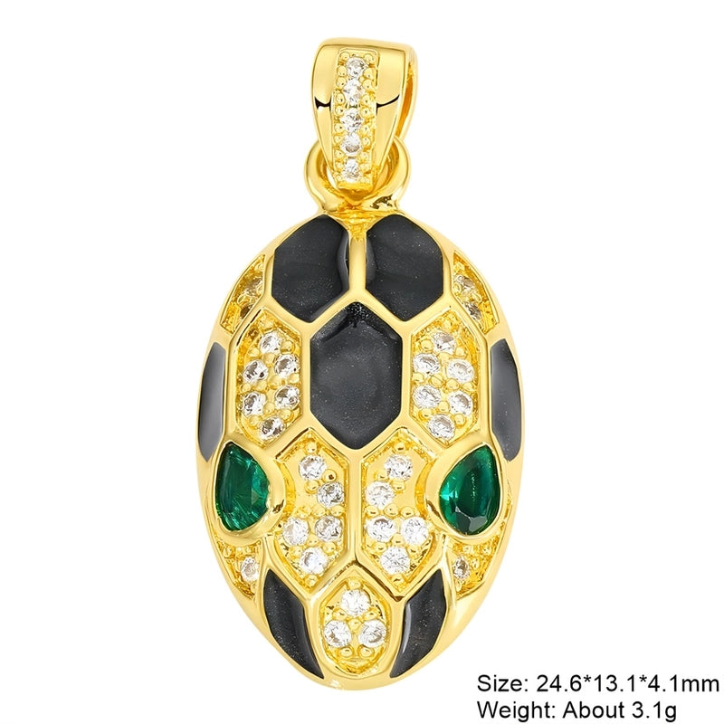 1 Piece 24.6*13.1*4.1mm Alloy Copper Color Block Pendant