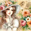 (Multi-Style)Flowers Lady-Full Round Diamond Painting 40*40/40*50CM