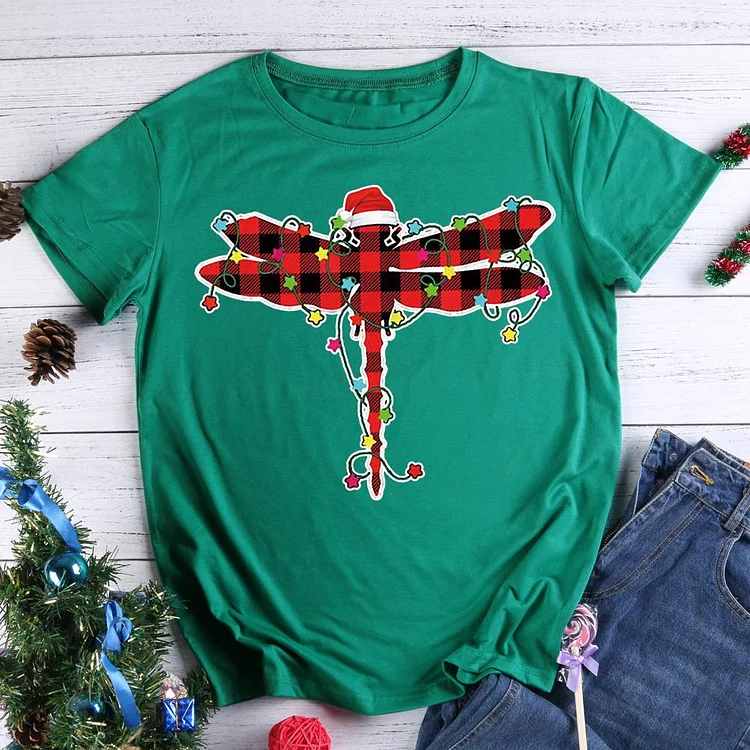 Christmas dragonfly T-Shirt Tee -613250-Annaletters