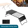 Mini Camping Table Adjustable Height Retractable Grid Table Folding Table(Table)