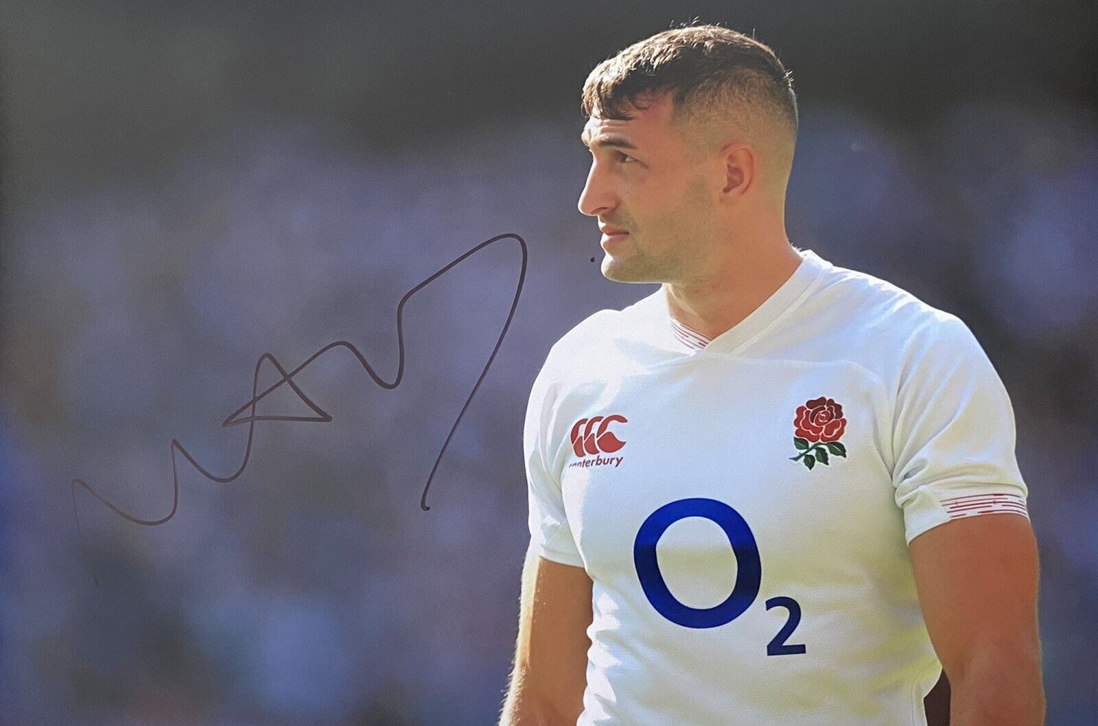 Jonny May Genuine Hand Signed England 12x8 Photo Poster painting 2