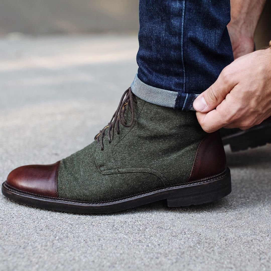 Boot In Green/Oxblood