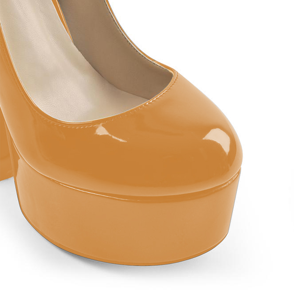 160mm Round Toe High Platform Pumps-vocosishoes