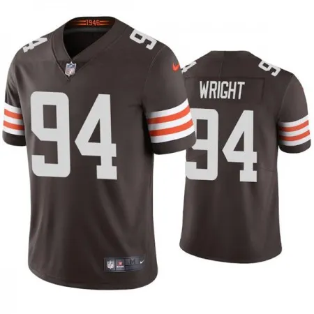 Men's Cleveland Browns #94 Alex Wright Brown Vapor Untouchable Limited Stitched Jersey E3C5