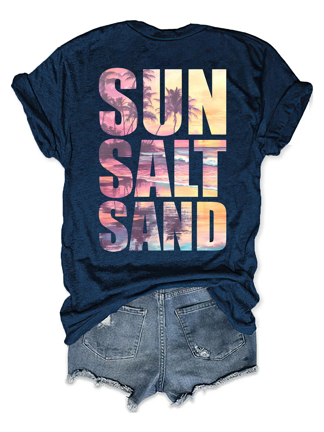 Retro Summer Sun Salt Sand T-shirt