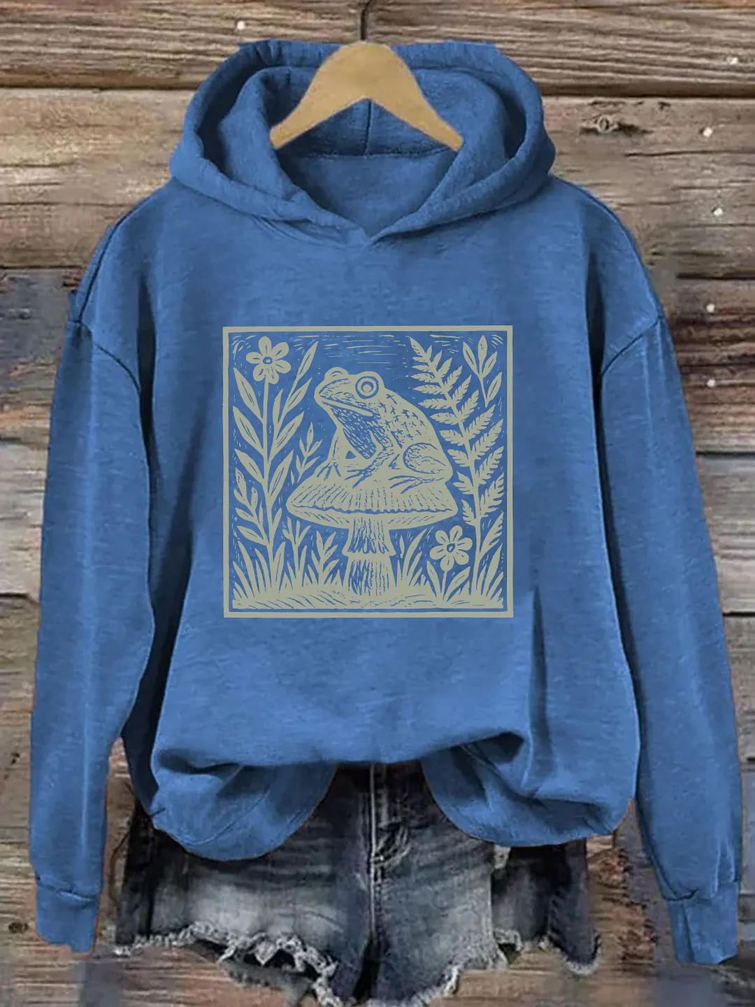 Frog Mushroom Woodland Nature Hoodie