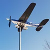 Piper J3 Cub Airplane - Metal weather vane for garden, patio, lawn, outdoor decoration, gifts for aviation enthusiasts