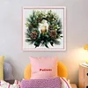 Green Christmas Wreath-11CT Counted Cross Stitch 40*40cm