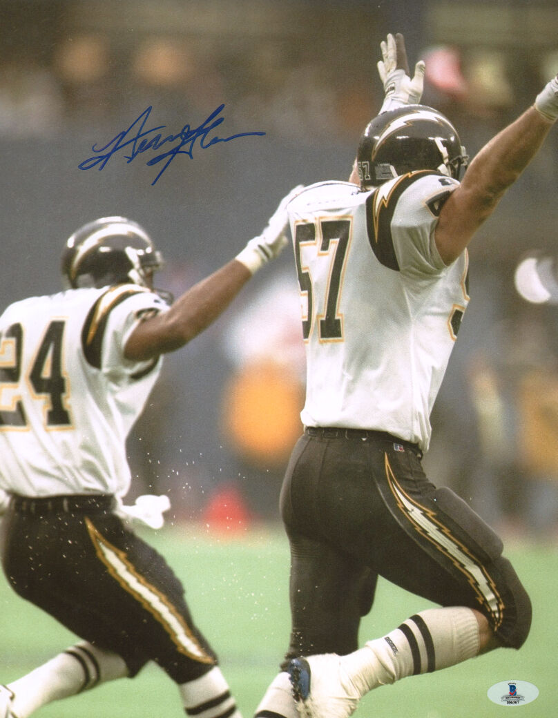 Dennis Gibson Signed Chargers Football 11x14 Photo Poster painting BAS COA 1995 Super Bowl XXIX