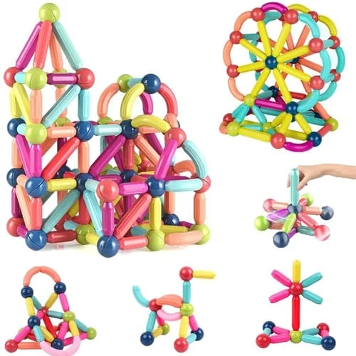 Last Day Special Sale 49% OFF --- Magnetic Balls and Rods Set Educational Magnet Building Blocks