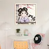 Cat Girl-11CT Stamped Cross Stitch 50*50cm/19.69*19.69in tapestrymarket