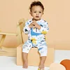 Spring Autumn New Baby Girl Boy Dinosaur Print Long Rompers