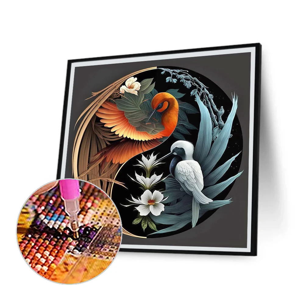 Diamond Painting - Full Round Drill - Tai Chi Bird(30*30cm)