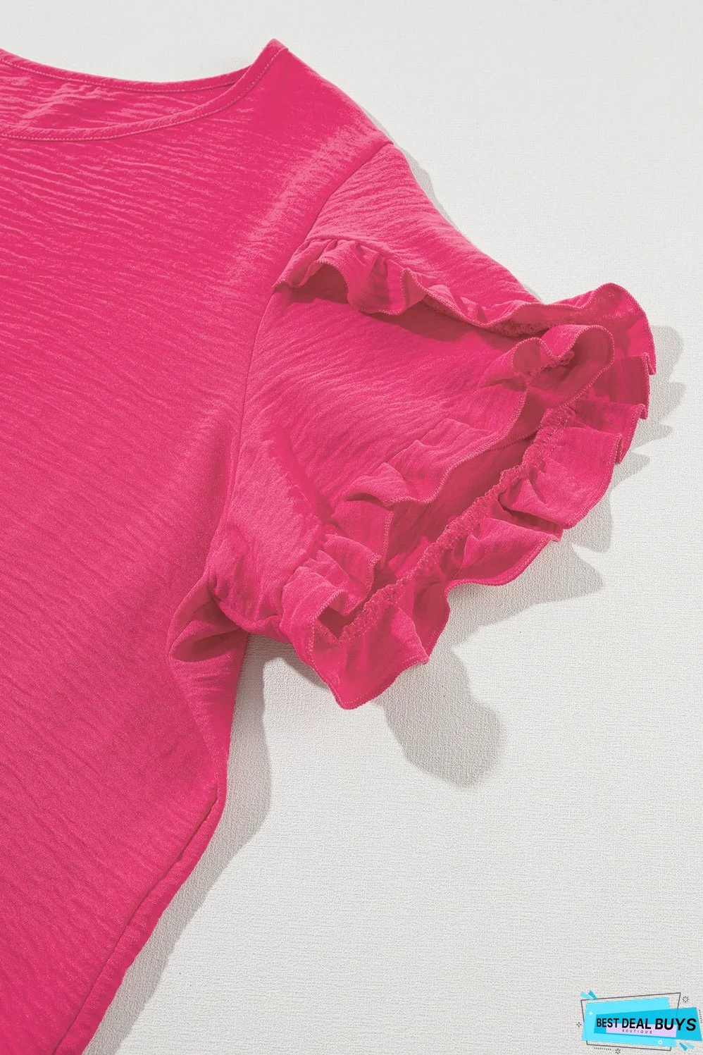 Ruffled Short Sleeve Plus Size Top