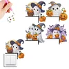4Pcs Diamond Painting Acrylic Cute Ghost Pumpkin Wall Switch Sticker for Wall Decoration