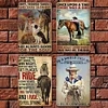 4pcs - Western Cowgirl - Vintage Metal Signs(8*12Inch) - Cowgirl