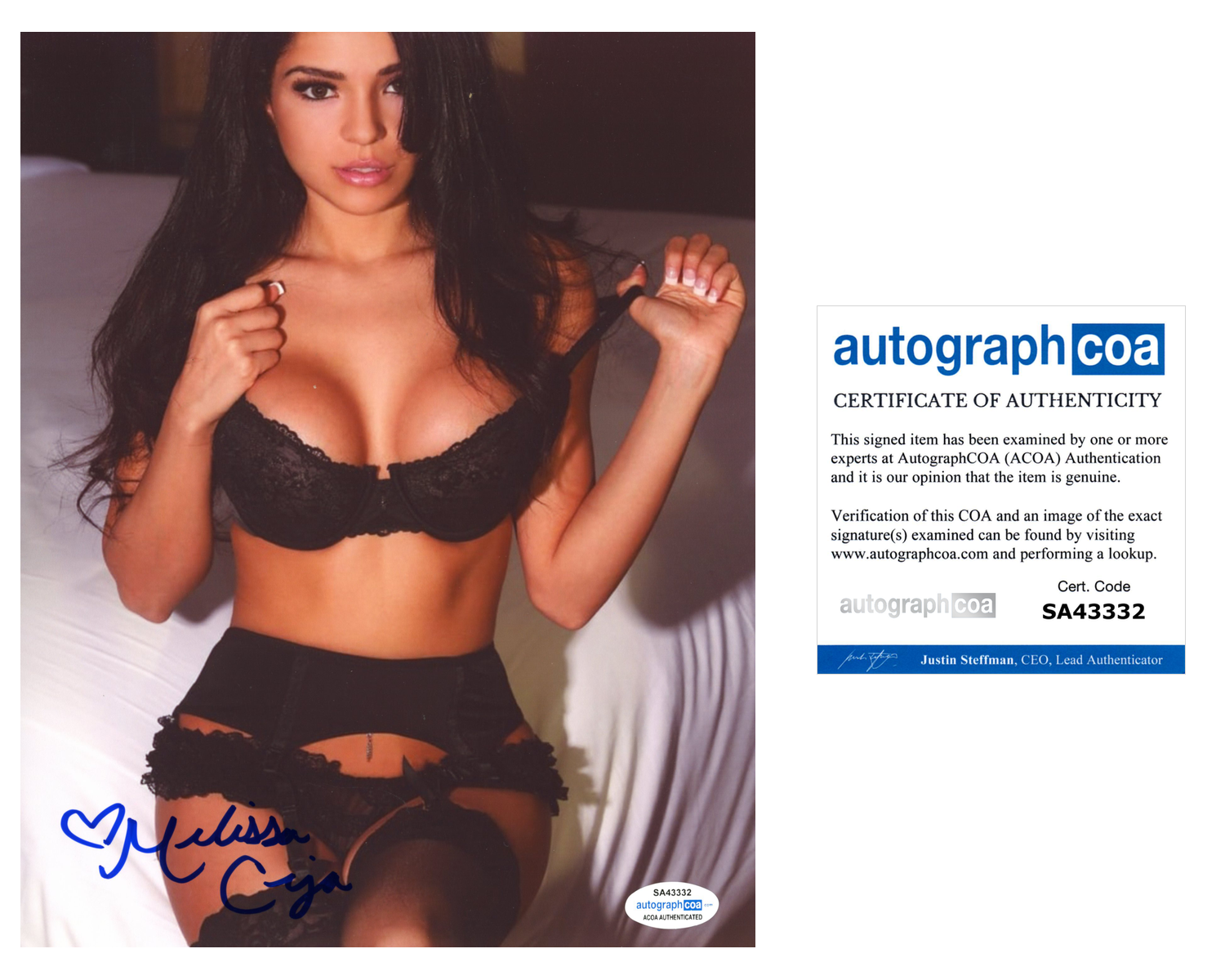 Melissa Ceja Signed Autographed 8x10 Photo Poster painting Sexy Model ACOA COA