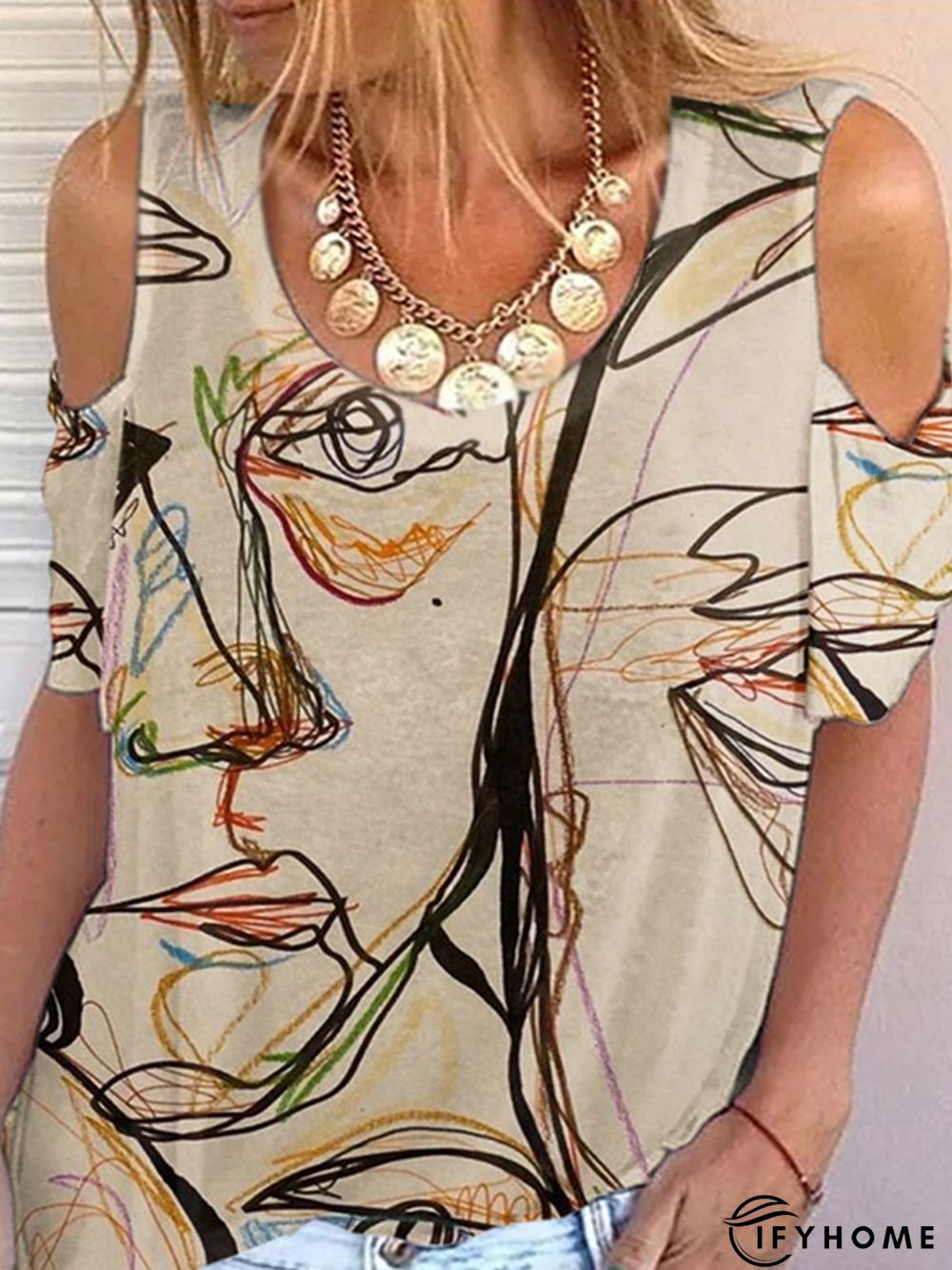 Fashion lace Short Sleeve T-shirt Jersey Shirt & Top | IFYHOME