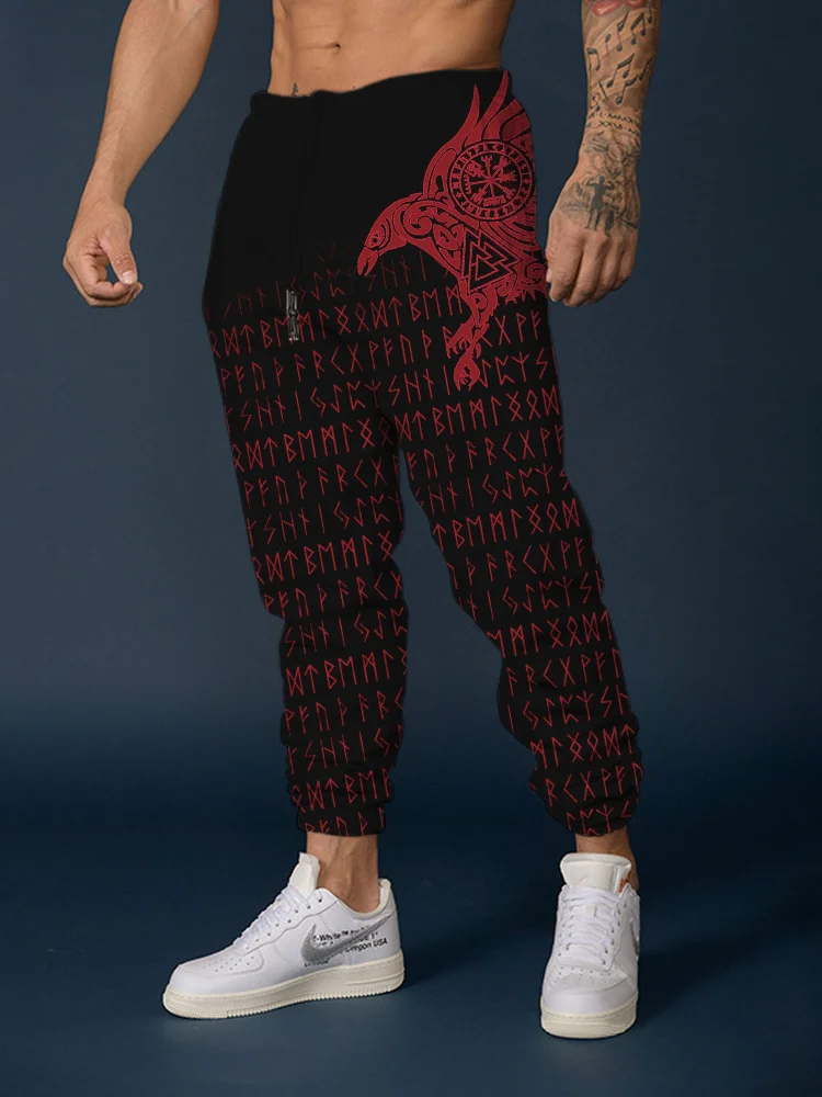 Men's Viking Runes Drawstring Sweatpants