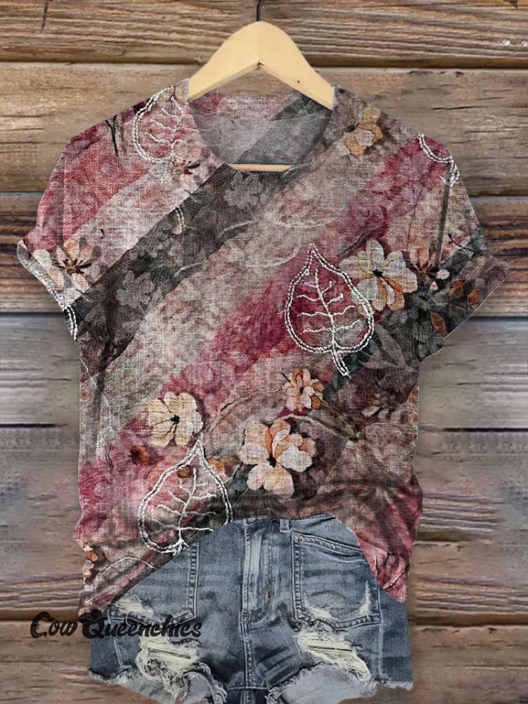 Vintage Art Print T-Shirt Multicolor / S